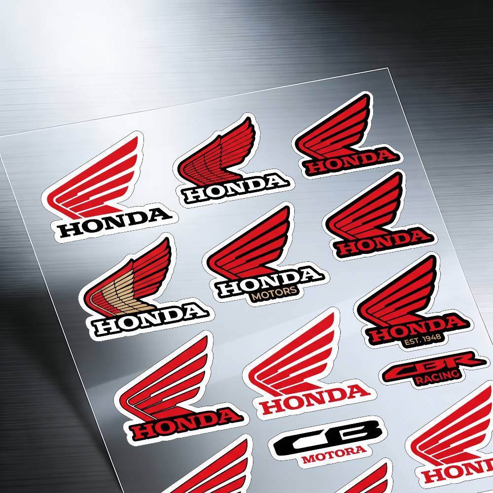 FOR HONDA HRC H WING Waterproof Reflective Motorbike Stickers Easy Peel Removable Decals for Motorcycle Car TP6
