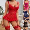 Women's Sleepwear Spaghetti Strap Dress Transparent Sexy Nightgowns Lace Pajamas Sexy Set Lingerie