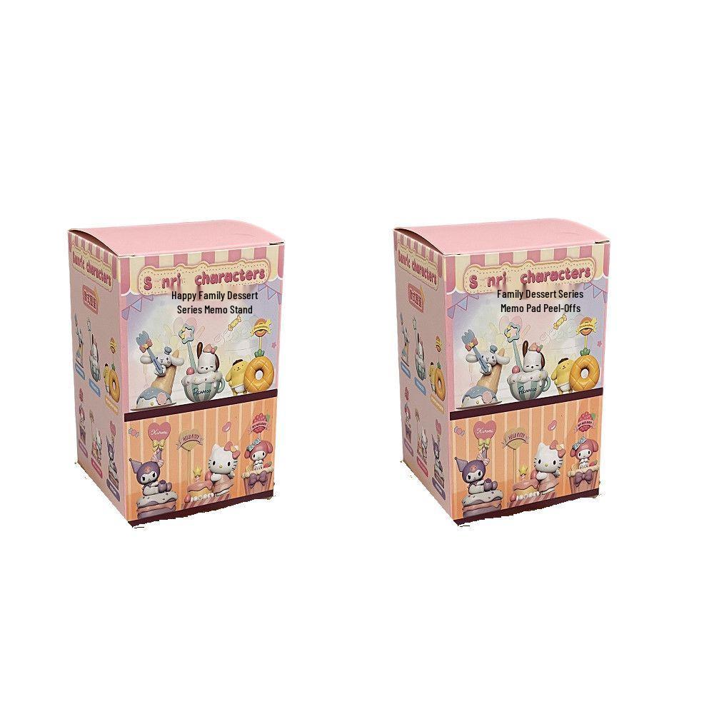 Sanrio Dessert Memo Series: Kuromi, My Melody, Cinnamoroll Desktop Figurines.