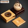 Zne Bamboo Teapot Warmer Luxury Tea Pot With Candle Warmer Set Trivet Tea Stove Kettle Stand Tea Serve Tray Accessories Ornament