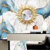 Blue Gilding Peel and Stick Wallpaper Luxury Marble Furniture Renovation Sticker Removable Self Adhesive Wall Paper for Kitchen