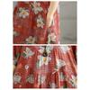DIMANAF 2025 Plus Size Summer Dress Women New Floral Vintage Long Casual O-Neck Dress Loose Dress Maxi