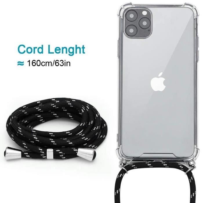 Coque - PROSHOP - A73 5G - Fine Transparente TPU - AntiChoc - Cordon Noir