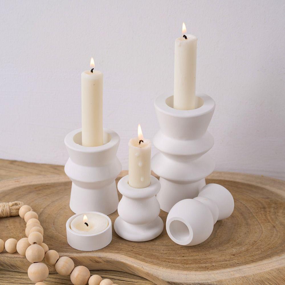 Minimalist Design Geometric Candlestick Mold Geometric Design DIY Craft Mold  Candle Making