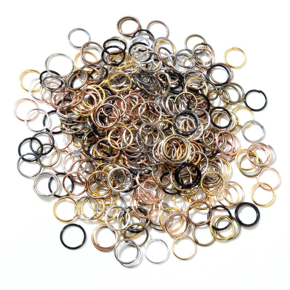 200pcs/Lot 3/4/5/6/7/8/10/12mm Metal DIY Jewelry Findings Open Single Loops Jump Rings & Split Ring for jewelry making