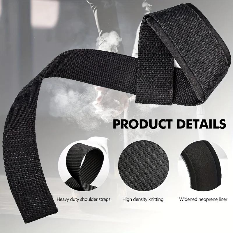 1Pair Non-slip Strap Gym Dumbbell Workout Weights Lifting Straps Crossfit Fitness Equipment Wrist Wrap Lift Exercise Training 1