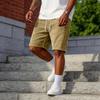 Heren Mode Casual -Kleur Corduroy Korte Broek Met Borduurwerk-, Elastische Tailleband met Trekkoord Korte Broek