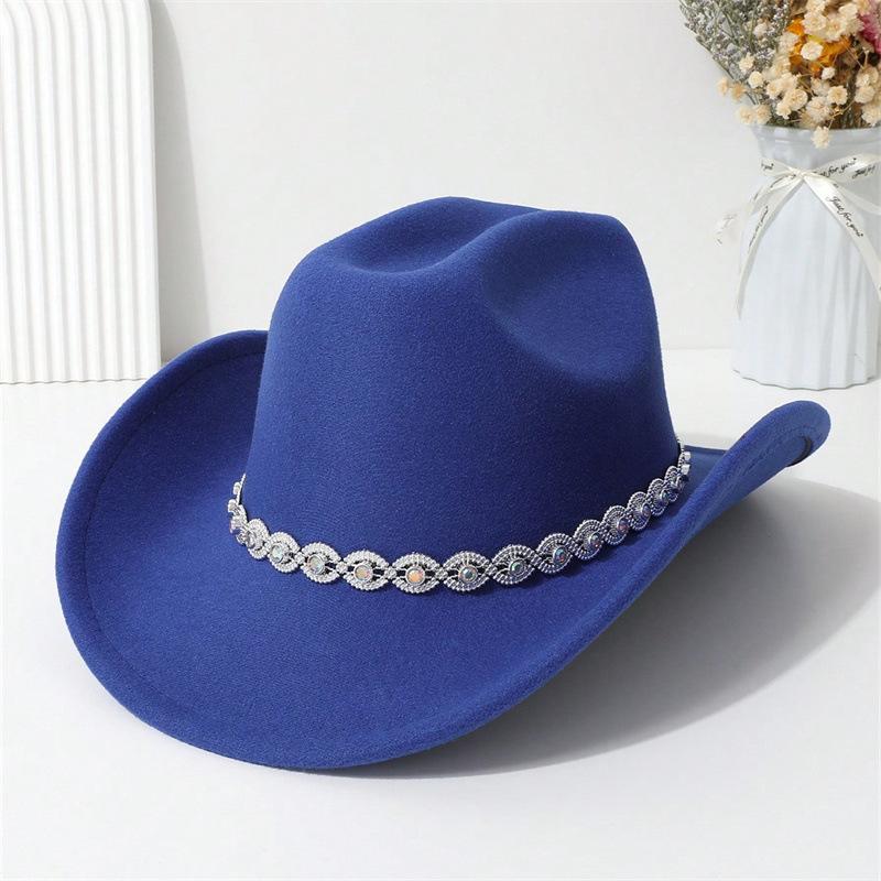 Men and Women Jazz Hat Party Festival Stage Performance Simple Top Hat High Quality Woolen Straw Hat Western Cowboy