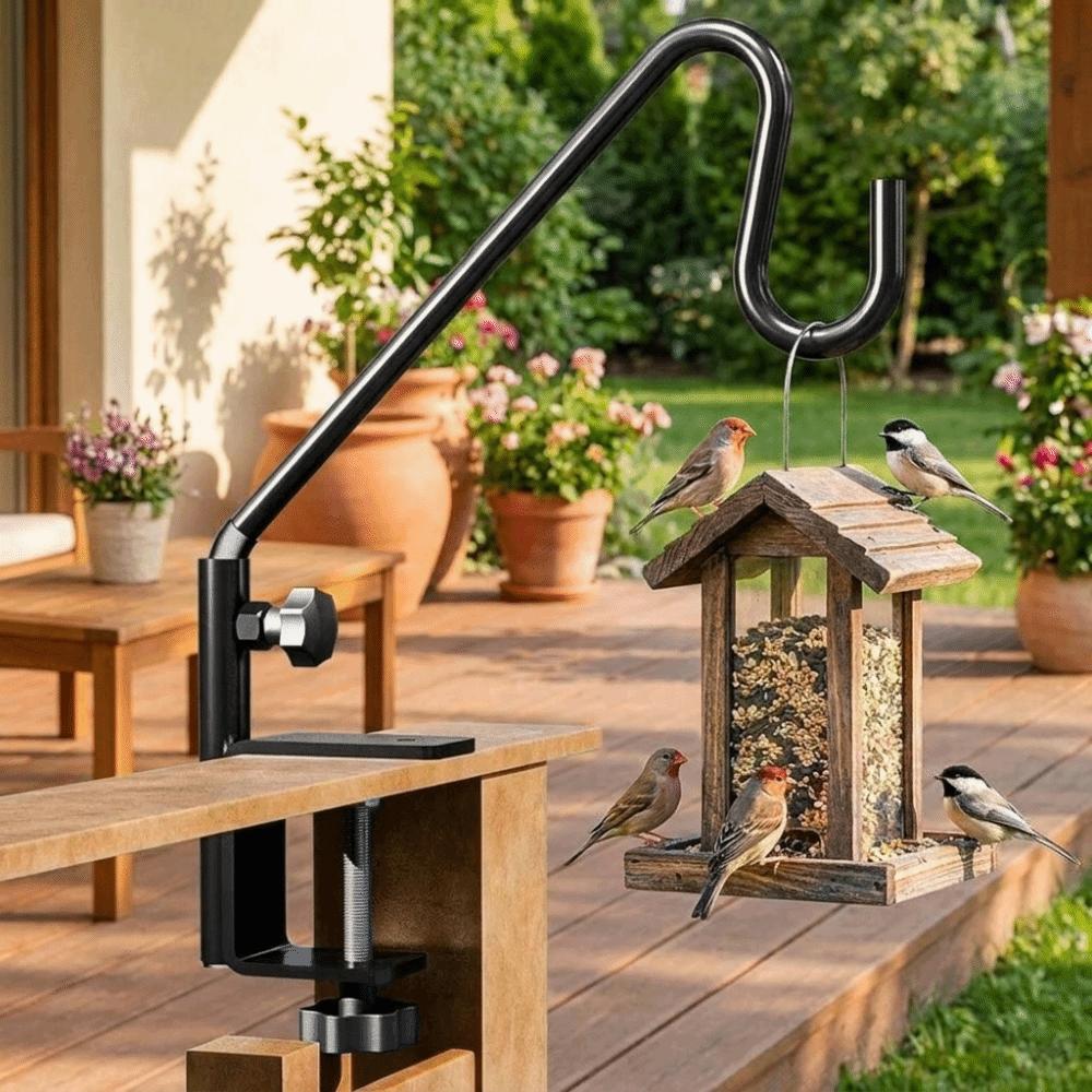 Laternenhaken 360 Grad Drehungen Vogelfutterspender Haken Edelstahl Verstellbar Schwerlast Haken Robust Gartenhaken Hausgarten