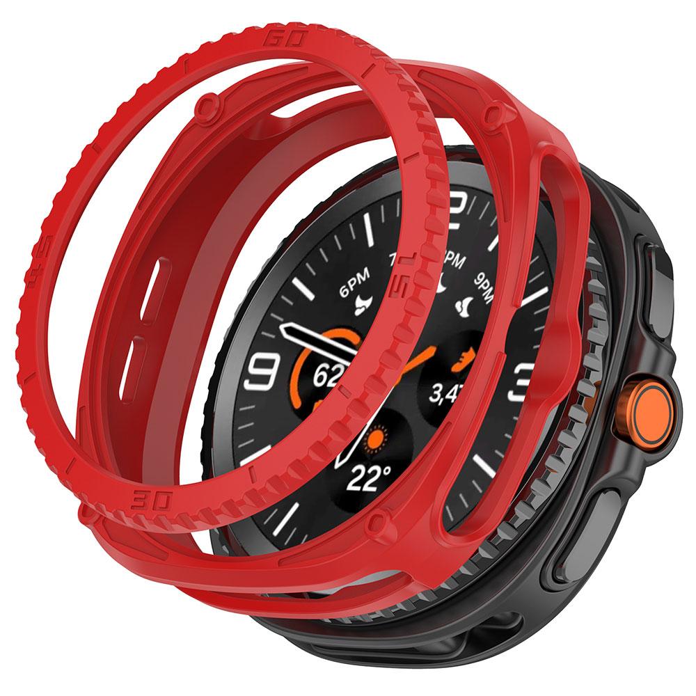 Schutzhülle + Lünettenring für Samsung Galaxy Watch8 Classic 46mm Silikon SmartWatch Stoßfeste Schutzhülle