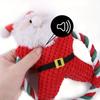 Festive 1pc Christmas Dog Plush Toy Set with Squeaker - Santa, Penguin & Gingerbread Man-Shaped Chew Toys for All Breeds