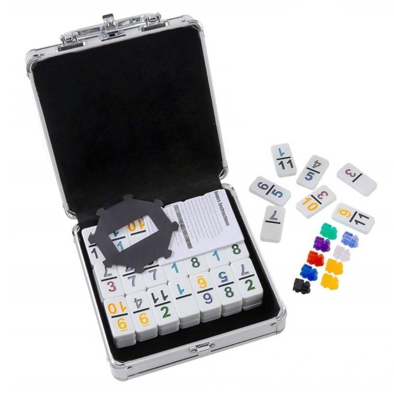 

Cognitive Development Dominoes Block Toy with Easyly Carry Case Compacts Storage Case for Travel Entertainment