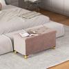 Faltbare Aufbewahrungsbank am Fußende Volumen 67 L Tragfähigkeit 120 kg mit Deckel 76L x 38B x 38H cm Rosa