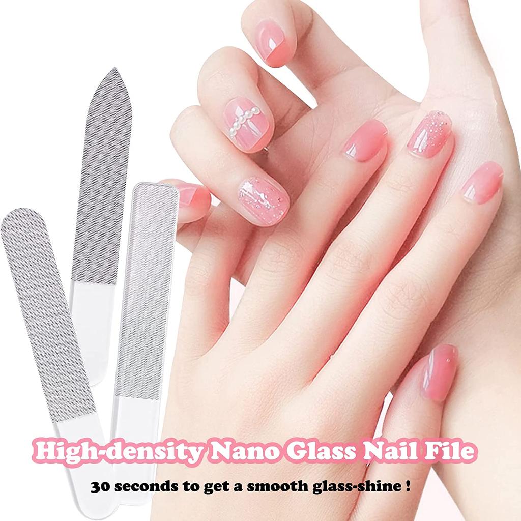 Pile profesionale pentru unghii Pile de slefuit Nano Glass Pile de lustruit Pila de unghii transparente Echipament de slefuire Instrumente pentru manichiura Art HMM