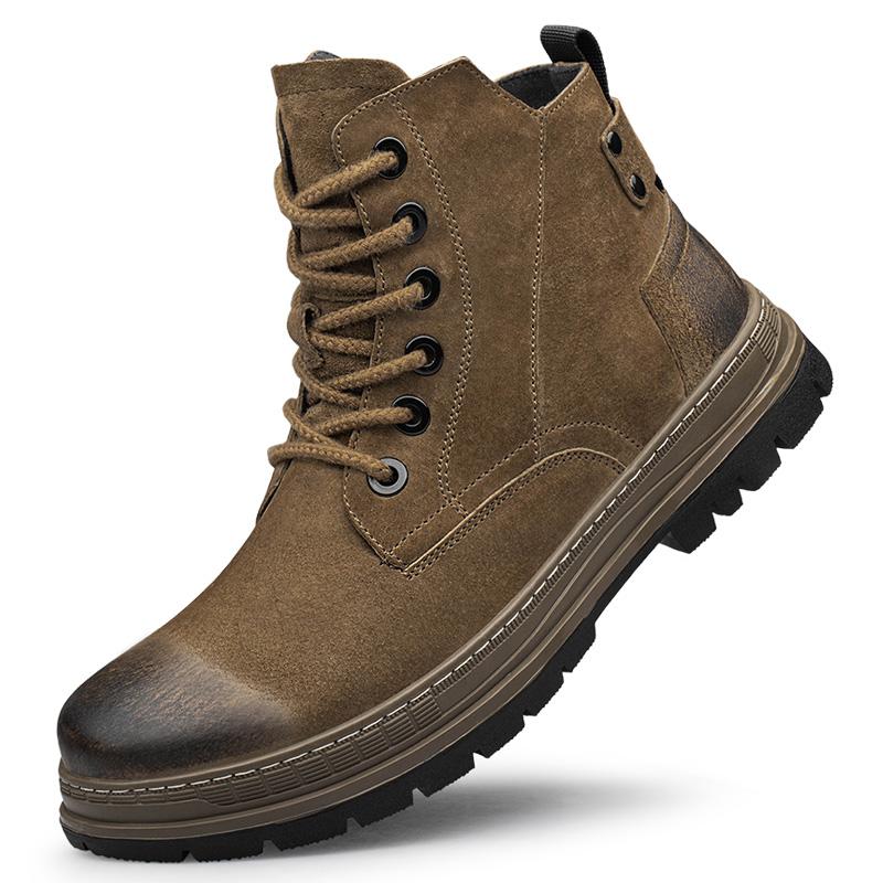 

Классические мужские кожаные высокие повседневные туфли 2024 года, новое поступление, мужские уличные мотоциклетные ботинки, модные мужские ботильоны с боковой молнией 44