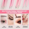 4pcs Eyebrow Tweezers Set Stainless Steel Precision Tweezers For Hair Removal
