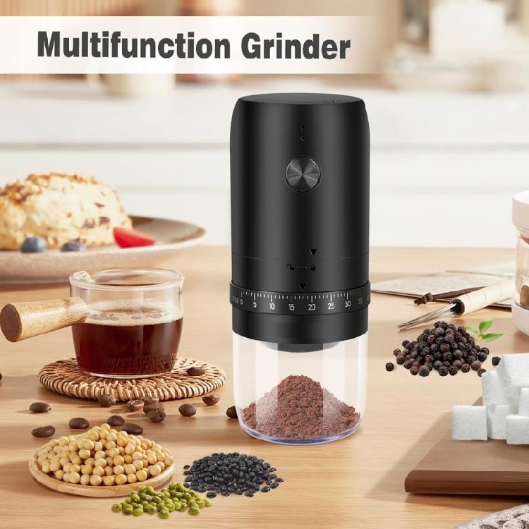 Portable Coffee Mill Coffee Grinder Rechargeable Grinding Machine Plastic Texture Suitable for Convenient Outdoor Use