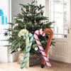 Home Party Balloons Christmas Candy Cane Inflatable Toys Crutch Balloons Santa Claus Walking Stick