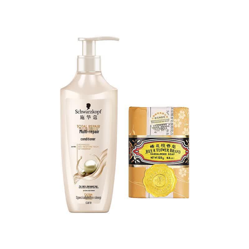Schwarzkopf Repair Conditioner & Bee Flower Sandalwood Soap Duo