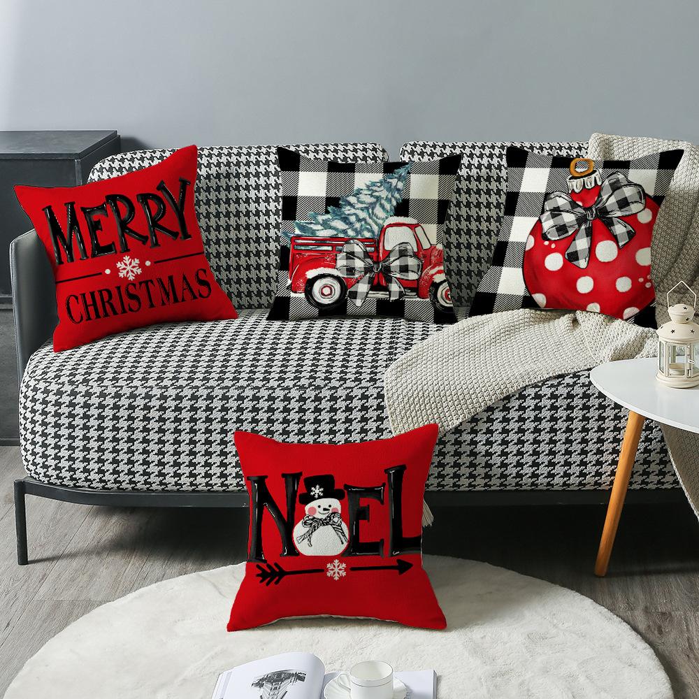 Nordic Simple Christmas Style Pillowcase Soft and Comfortable Sofa Cushion Bedroom Living Room Pillowcase