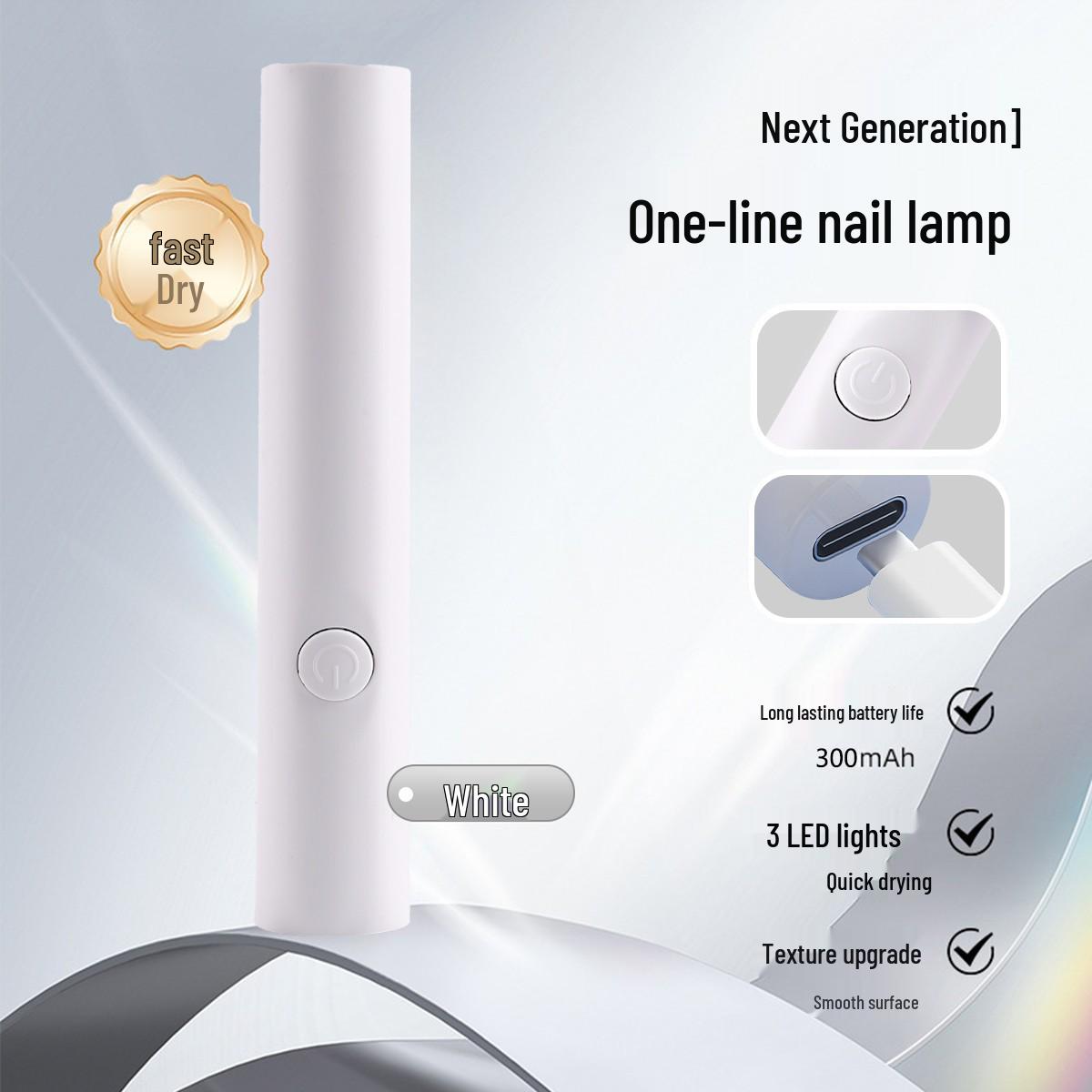 Rechargeable Handheld Nail Curing Lamp - Portable UV Gel Quick Dry for Wearable Nail Tips