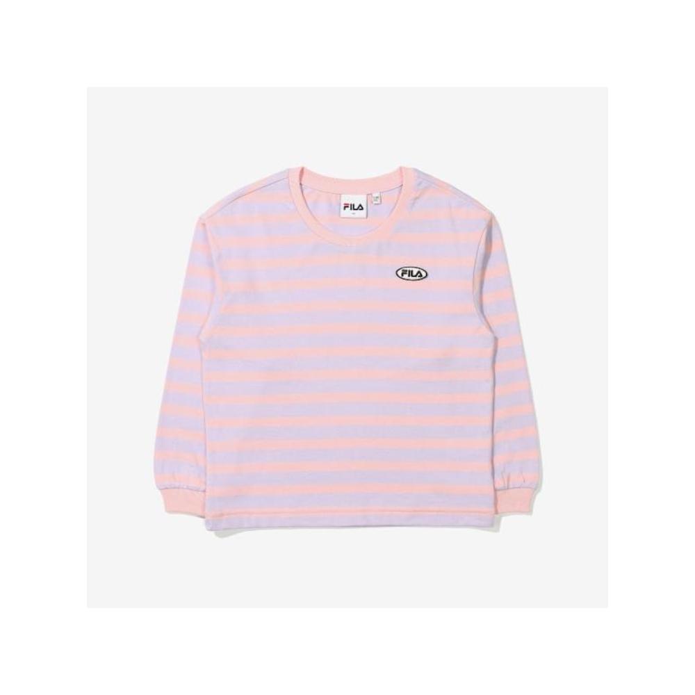 

[fila Kids] Детская полосатая футболка с длинным рукавом Fk2rle3105x Lvd q0zFk2rle3105xLvd LAVENDE/110