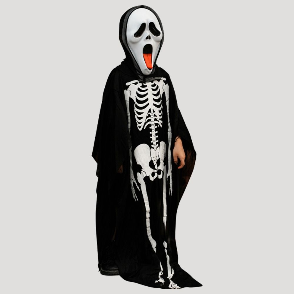 Funny Children's Skeleton Clothes Bones Halloween Dress Up Fashion Halloween Cosplay Costumes  Club