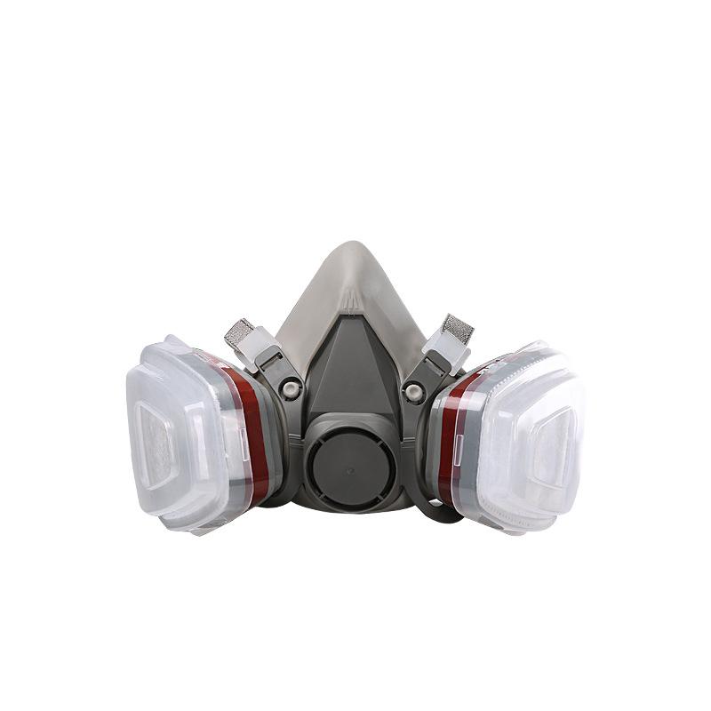 Paint Spraying 6200 Dust Gas Respirator Mask 15in1 Half Face Reusable Safety Gear for Construction DIY Projects