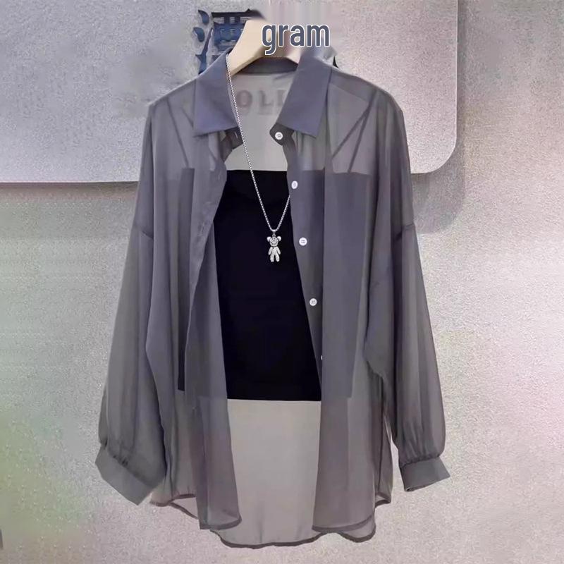 Hongkong Perlgarn Eisseide Sonnenschutz Damen Chiffonhemd - 2025 Sommer Strickjacke