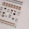 Luxury Black French Curve 5D Nail Art Sticker Asymmetric Artistic Lines Broken Pattern Fragments Self Adhesive Manicure Decal