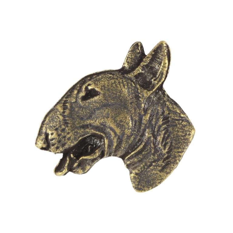 Bull Terrier, Bully III - Hundehalskette, versilberter Anhänger für den Hundeliebhaber, dezenter Schmuck von Art-Dog