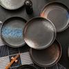 Japanese Retro Ceramic Tableware Rice Plate Restaurant Hotel Steak Plate Western Plate Household Deep Plate Soup Plate