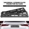 2Pcs Black Car Licence Plate Holder Bracket EU Standard Frame Anti-corrosion Waterproof Mount Auto Accessories Durable Accessory License Plate Covers