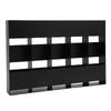 Straw Organizer Black 5 Compartment Space Saving Metal Straw Storage Holder with Double Side Adhesive Tape for Kitchen