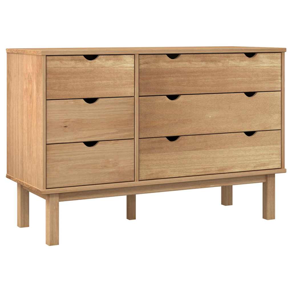Vidaxl Otta Chest of Drawers, 111X43X73.5 Cm, Solid Pine Wood