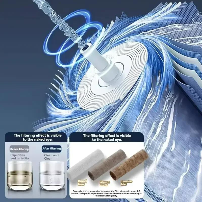 5-mode New High Pressure Water-saving Filter Shower Head Handheld Shower Head One-button Stop Bathroom Accessories Set