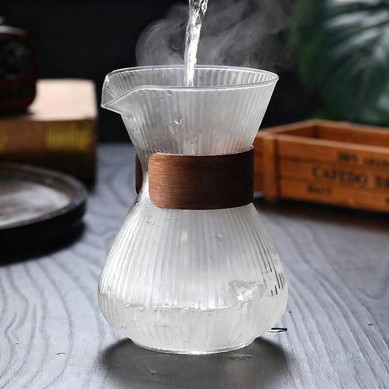 ZISIZ Прозрачный кофейник для совместного использования в полоску