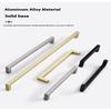 10-33Cm Black Cabinet Handles Stainless Steel Square Closet Drawer Cupboard Pulls Bathroom Door Knobs Furniture Kitchen Handle