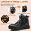 Rotary Buckle Work Boots Safety Steel Toe Shoes Men Breathable Safety Shoes Brand Indestructible Shoes Puncture-Proof Work Shoes