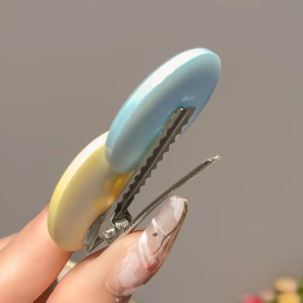 Cute Style Button Barrettes Colorful Bangs Hair Clips Cute Hair Barrettes