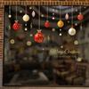 Xmas Ball Wall Stickers for Living Room Bar Supermarket and Door Decor