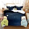 Sumikkogurashi Printed Bedding Set, Duvet Cover plus 2 Pillowcases, Adorable Cartoon Style Soft Microfiber Textiles