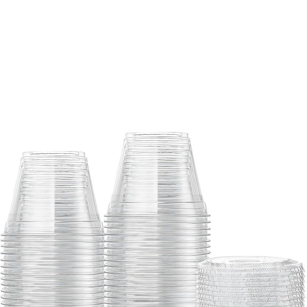 10 Stück/Set Plastik-Joghurt-Parfait-Becher 180/250ml mit Deckeln und Löffeln Puddingbecher Klare Aufbewahrungsbehälter Küchenzubehör