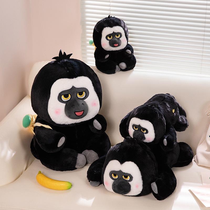 Söt vitansiktad munkapa docka plyschleksak liten apdocka barn lugnande tygdocka födelsedagspresent