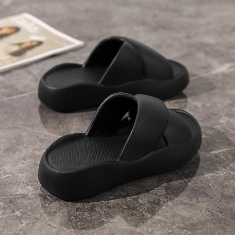 

Женские летние новые шлепанцы EVA, модные шлепанцы на платформе, женская уличная обувь 41 чёрный