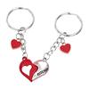 Fashionable Magnetic Heart Keyring Couple Alloy Keychain Stylish Anniversary Gift Couple Accessories