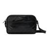 Adjustable Shoulder Strap Zipper Closure Crystal Leather Trim Crossbody Shoulder Bag Men Bags Black 760342-FACK5-1000