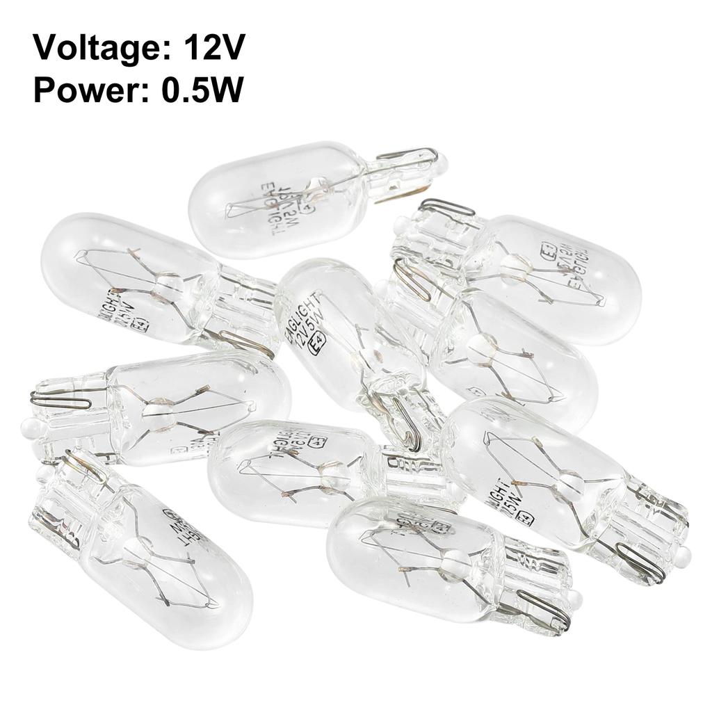 X AUTOHAUX Lumină de Bord Incandescentă DC T10 W5W LED Mașină Interior 10 buc Alb