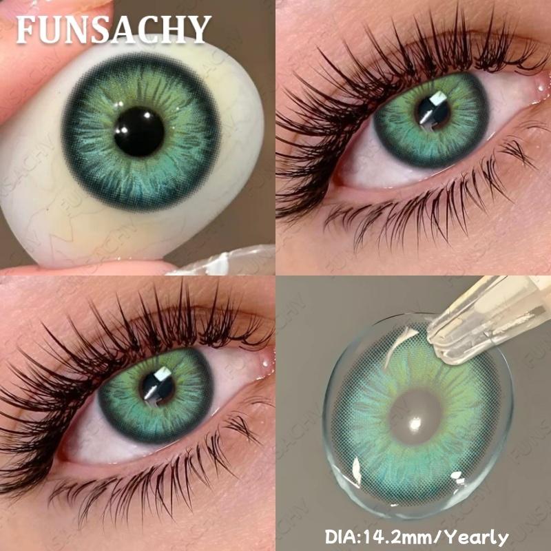 

FUNSACHY 1 Pair MANILA Color Contact Lenses for Eyes Small Size Natural Lenses Beautiful Pupils Cosmetics Brown Gray Color Lens 0