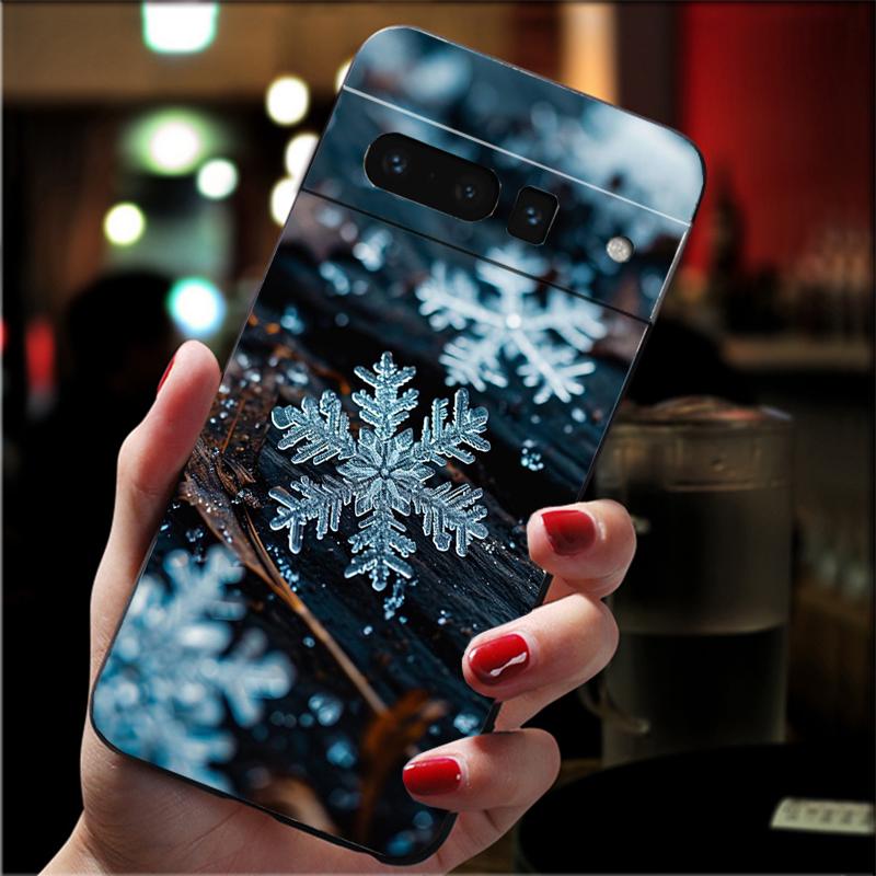

Phone Case For Google Pixel 9 Pro XL 9A 8 7 6 Pro Pixel 8A 7A 6A Pixel 8 7 6 5 4 3 Winter Christmas snowflake Pixel 9 Pro XL